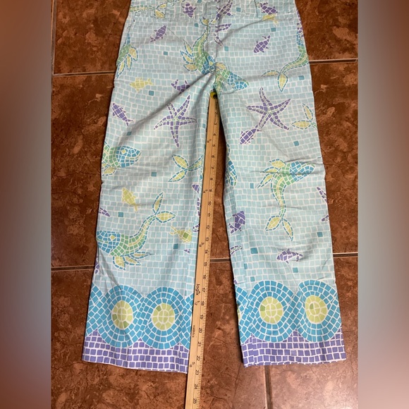 Lilly Pulitzer Blue and Green Ankle Pants - Picture 3 of 5